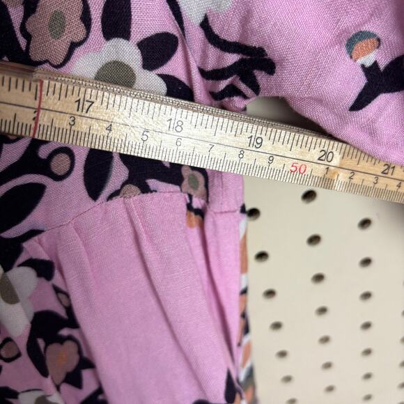 Kinga Csilla Lennon Liberty Babydoll Mini Dress Pink L — Boho Romantic - Picture 6 of 7